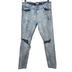BKE Jake Skinny fit destroyed acid wash jeans men’s Sz 36